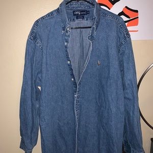 Vintage polo oversized denim button up
